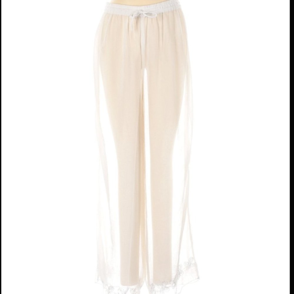 IG Sport  Swimsuit Cover Up Sheer Wide Leg Pants M